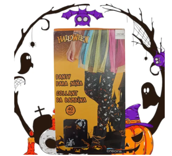 Колготки Хэллоуин детские с принтом 40 den черный Киев