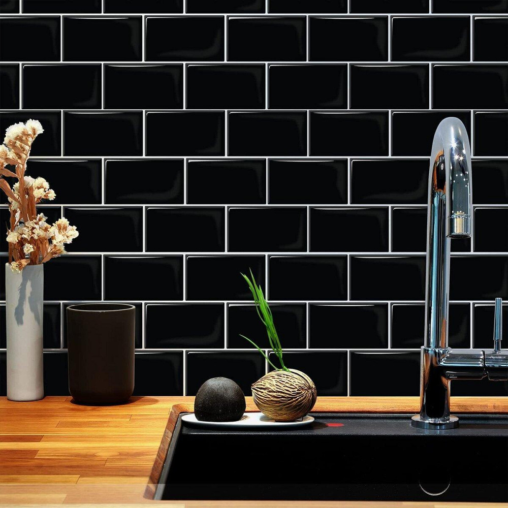 Самоклеющаяся полиуретановая плитка черный кирпич 305х305х1мм (D) SW-00001186 Днепр - изображение 6