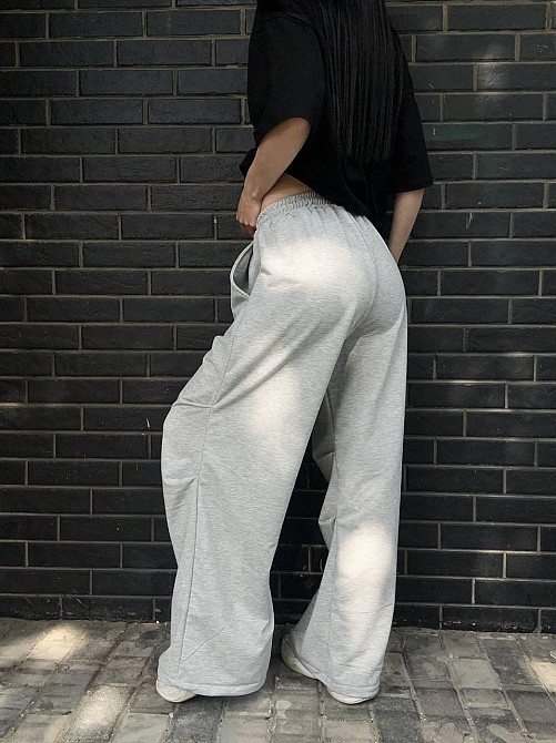 Жіночі стильні оверсайз штани двонитка Одеса - фото 3