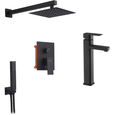 Душевой гарнитур Kroner Kubus-SCH082 + змішувач Edelstahl Kubus-SCH010-3 (CVS30178) Винница - изображение 1