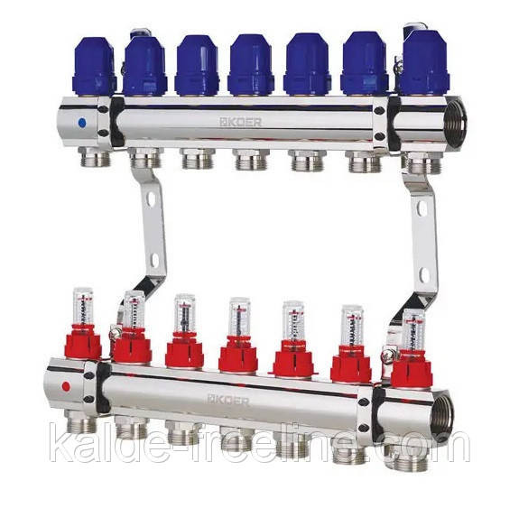 Колектор для теплої підлоги "Koer" на 7 контурів Харків - фото 1