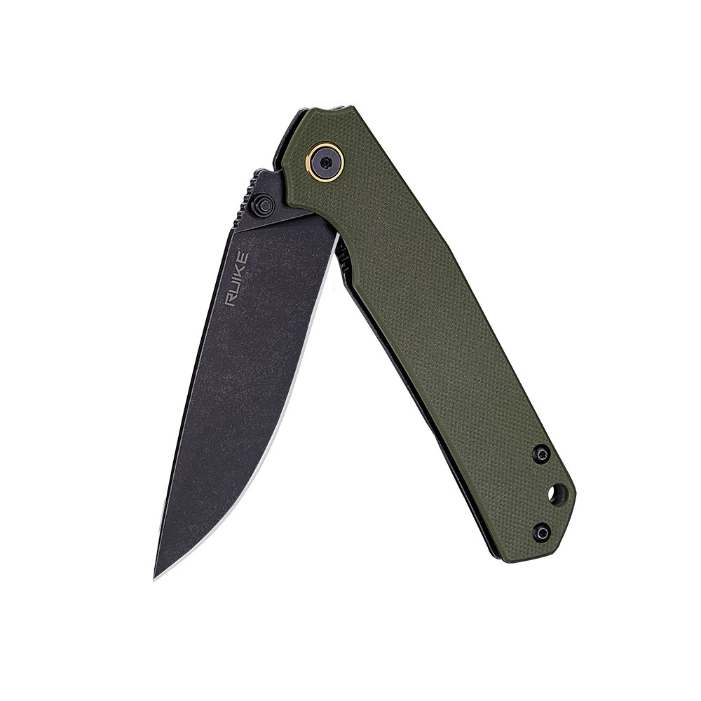 Ніж складаний туристичний Ruike P801-G, (8.6 см) 14C28N / G10 оливковий Киев - изображение 7