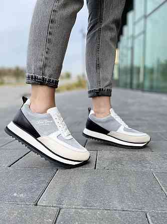 ALEX BENZ Кросівки жіночі ALEX BENZ DJ66 сірі (весна-осінь, шкіра+замша натуральна) (5014) Коломия