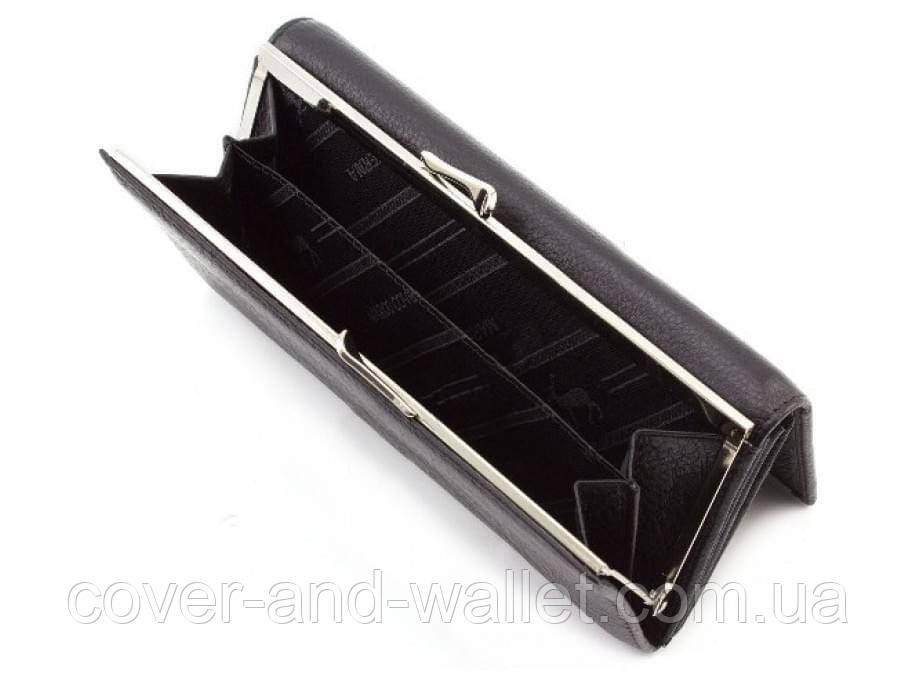 Чорний класичний жіночий гаманець на магнітах Marco Coverna 1412 Київ - фото 2