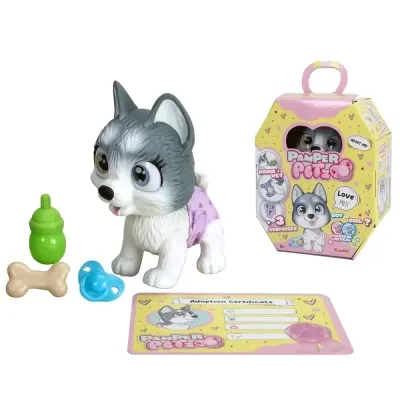Игровой набор Simba Пампер Петс. Хаски, что пьет и писает, с цветной лапкой, 3 аксессуара.-сюрпризы (5950135) Винница - изображение 1