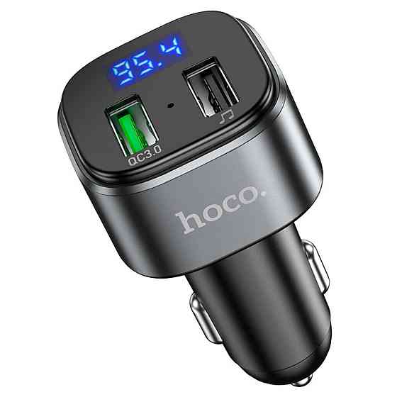 АЗП з FM-модулятором HOCO E67 Fighter QC3.0 18W car BT FM transmitter Black Киев