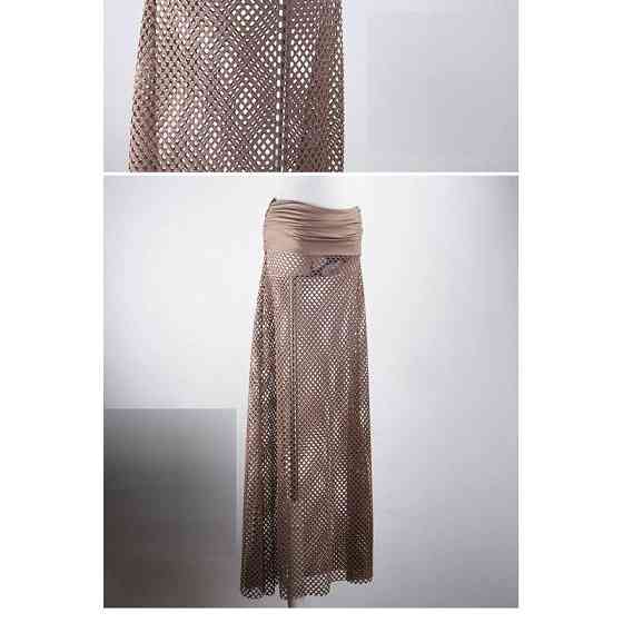 Пляжна спідниця в сітку універсальний бежевий Київ