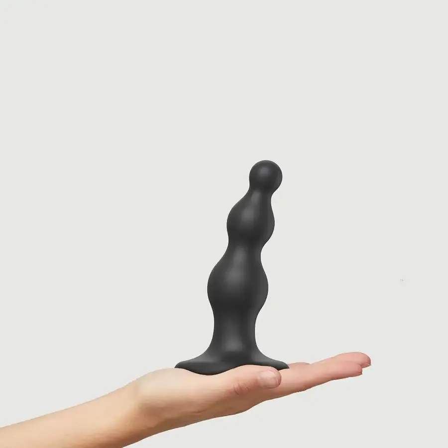 Насадка для страпона Strap-On-Me Dildo Plug Beads Black S Львів - фото 2