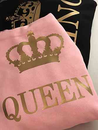 Парні толстовки з капюшоном для хлопця та дівчини! King \ Queen Чернівці