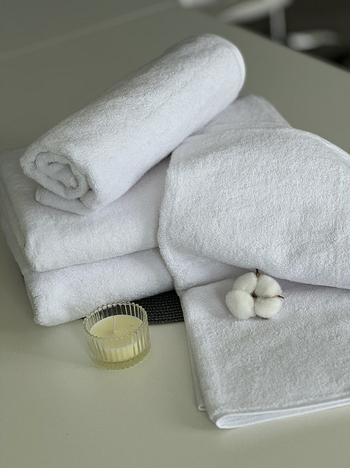 Рушник банний махровий Ideal Textile білий 70х140 см 550 г/м2 (56860368) Чернівці - фото 5