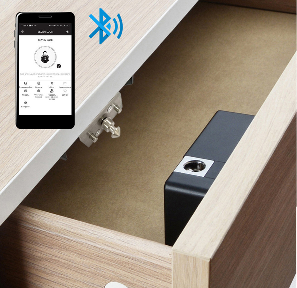 Мебельный RFID замок SEVEN LOCK SL-7733B Bluetooth Киев - изображение 11
