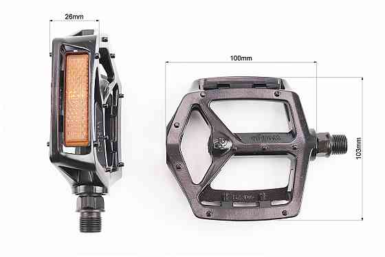 Педалі BMX 9/16" (111.5x102x22mm) алюмінієві, чорні VB-249DU Київ