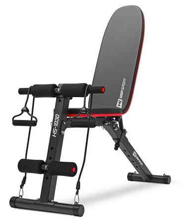 Тренувальна лава для дому та спортзалу, регульована з еспандерами Спортивна лава для тренувань HopSport Київ