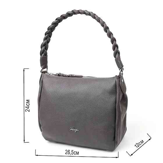 Необычная женская сумка KARYA 20864 кожаная Серый Киев