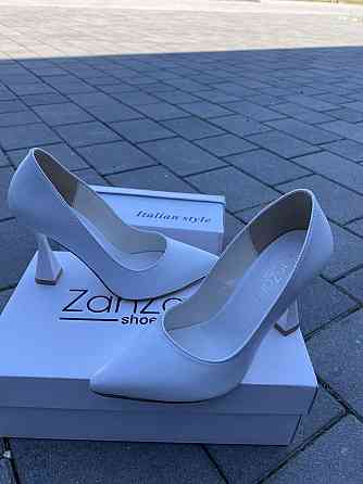 Туфлі жіночі ZanZara білі натуральна шкіра каблук 10 см (5375) Коломыя