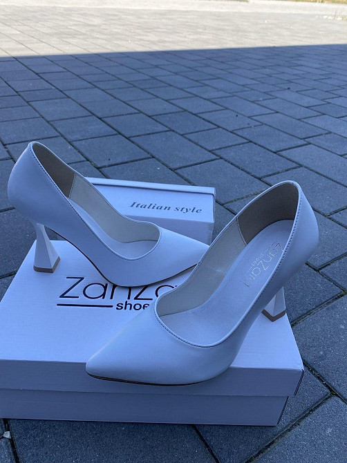 Туфлі жіночі ZanZara білі натуральна шкіра каблук 10 см (5375) Коломыя - изображение 4