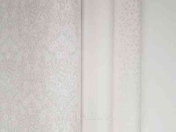Шпалери флізелінові еко Rasch Sophia 0.53х10 рослинний принт квіти маленькі польові рожеві на біло сірому Київ