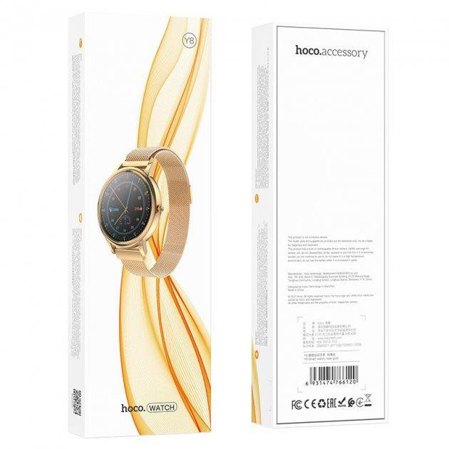 Розумний годинник Hoco Y8 Smart sports watch (Rose Gold) Вінниця - фото 6
