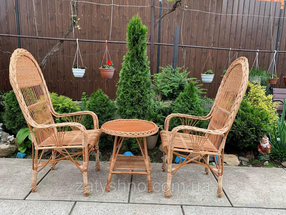 Кухонная плетеная мебель из лозы со стульями Киев - изображение 4