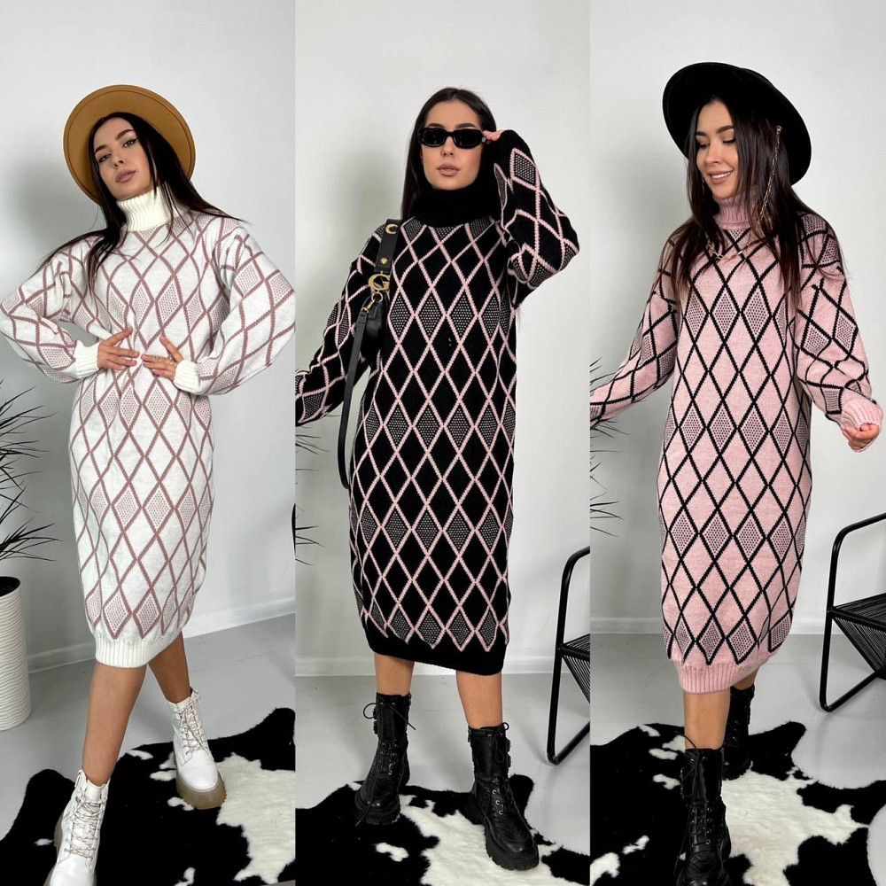 Жіноче в'язане плаття з орнаментом. 42-48р Київ - фото 2