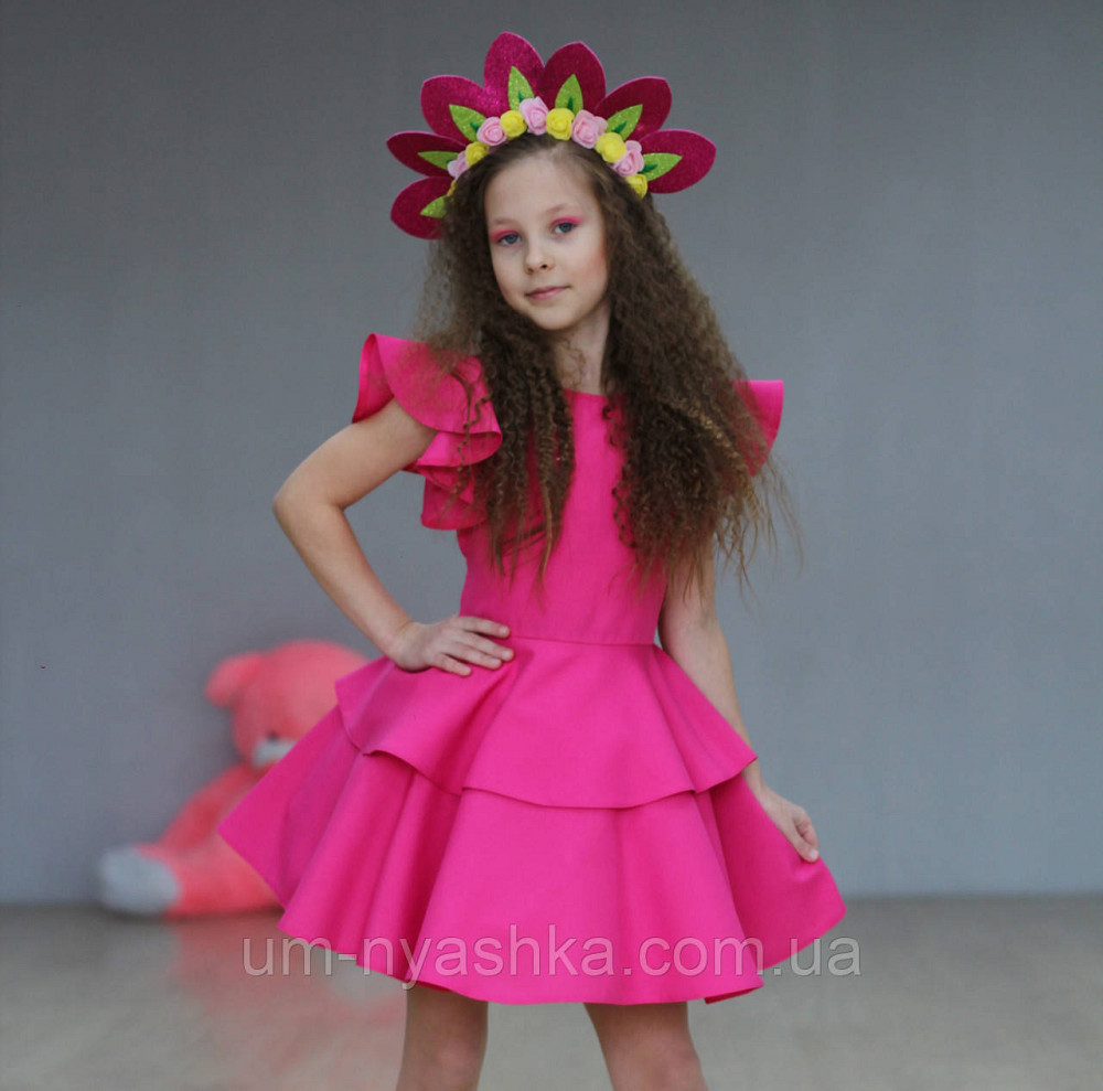 Платье Цветочка Малиновое пышное платье Барби 92-152 від р.134 до р.152 Кривой Рог - изображение 1