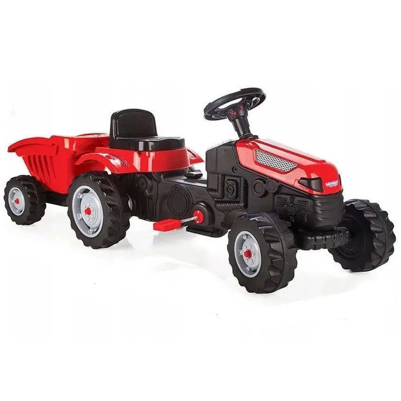 Детский педальный трактор с прицепом Pilsan красный на педалях для детей Киев - изображение 1