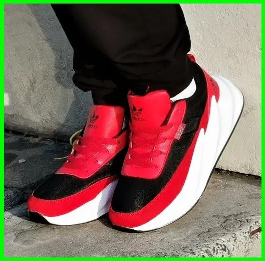 Кроссовки Adidas $harks Женские Адидас Черные Красные Акулы (размеры: 36,37,38,39,40,41,42) Днепр - изображение 4