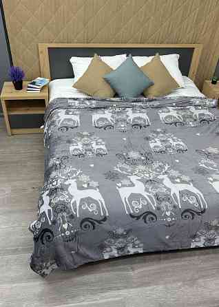 Плед-покрывало 200х230 см с рождественским принтом Разноцветный (87-326) Киев