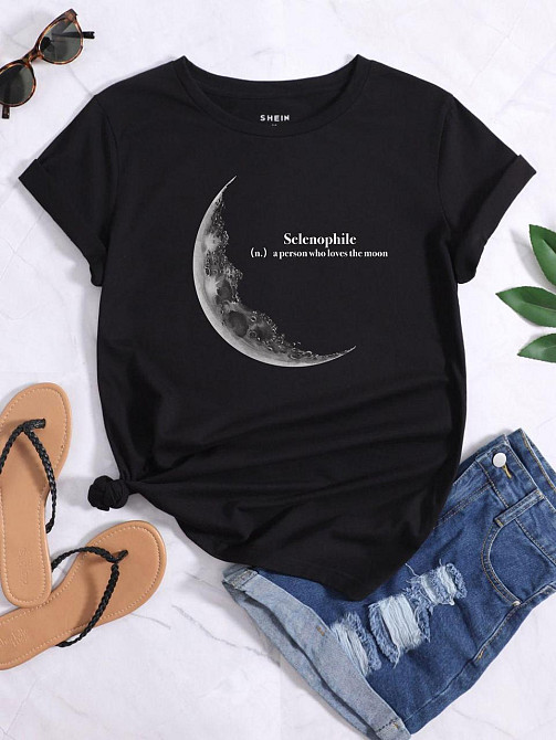 Футболка жіноча з принтом  42 Чорний 2664083231 Дніпро - фото 1