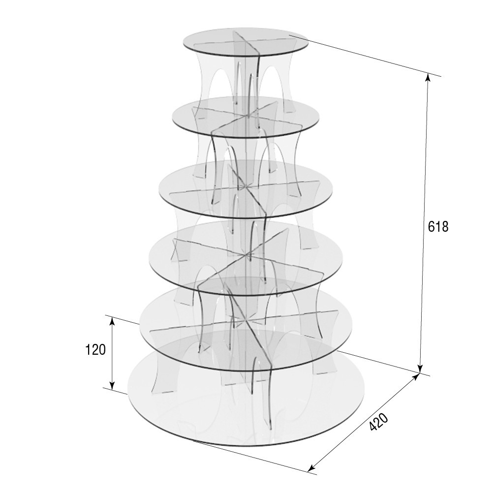 Подставка EKOSTAR под торты и для кенди бара на 6 ярусов Киев - изображение 2