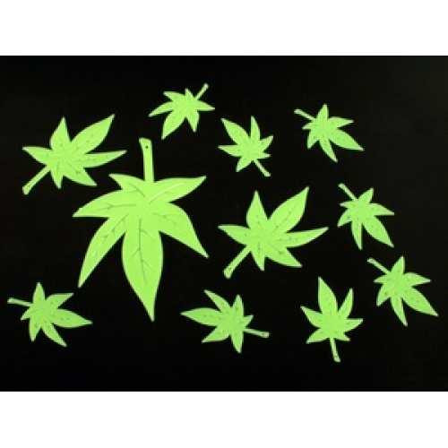 Наклейки декоративні фосфоресційні Листок Київ - фото 1