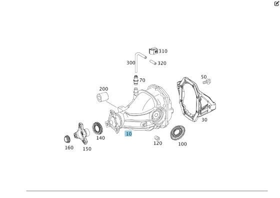 Mercedes-Benz  A1663504700 Редуктор заднього моста GLE Coupe C292 Одесса
