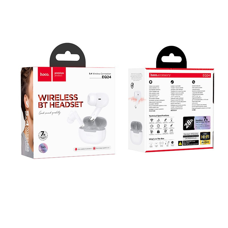 Беспроводные наушники HOCO EQ24 Estrella White Star Киев - изображение 2