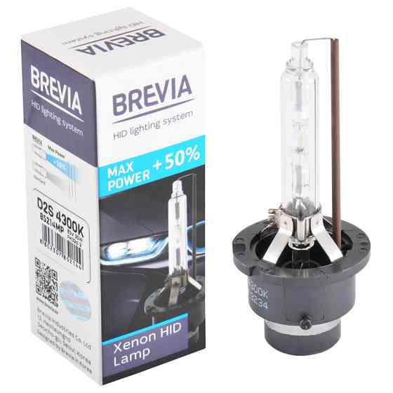 Ксеноновая лампа Brevia D2S +50%, 4300K, 85V, 35W PK32d-2, 1шт Львов