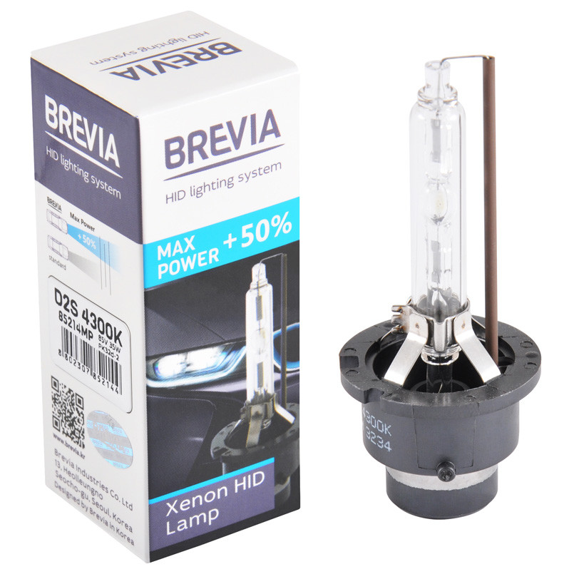 Ксеноновая лампа Brevia D2S +50%, 4300K, 85V, 35W PK32d-2, 1шт Львов - изображение 1