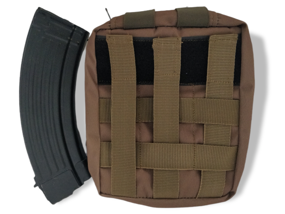 Подсумок универсальный на змейке койот аптечка армейская на молнии с креплением молли Одесса - изображение 5