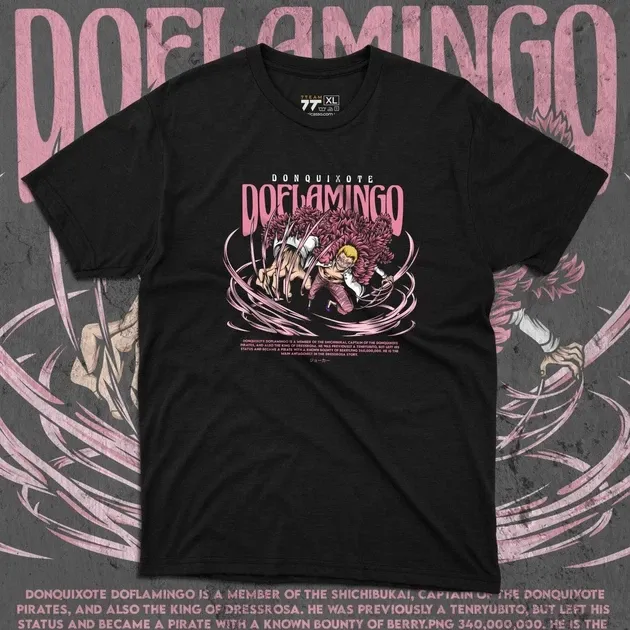 Футболка для підлітка хлопчика з принтом Ван Пис D. Doflamingo Розмір 160 Anime10232 Дніпро - фото 1