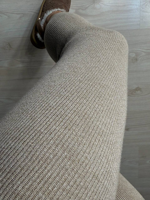 Лосины женские My fashion 301 трикотажные вязаные теплые с высокой талией one size бежевые, бежевый, one size Киев - изображение 17