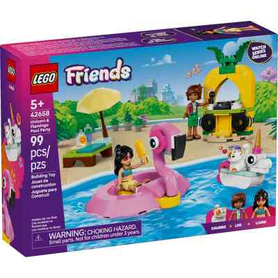 Конструктор LEGO Friends Вечірка єдинорога та фламінго біля басейну (42658) Вінниця