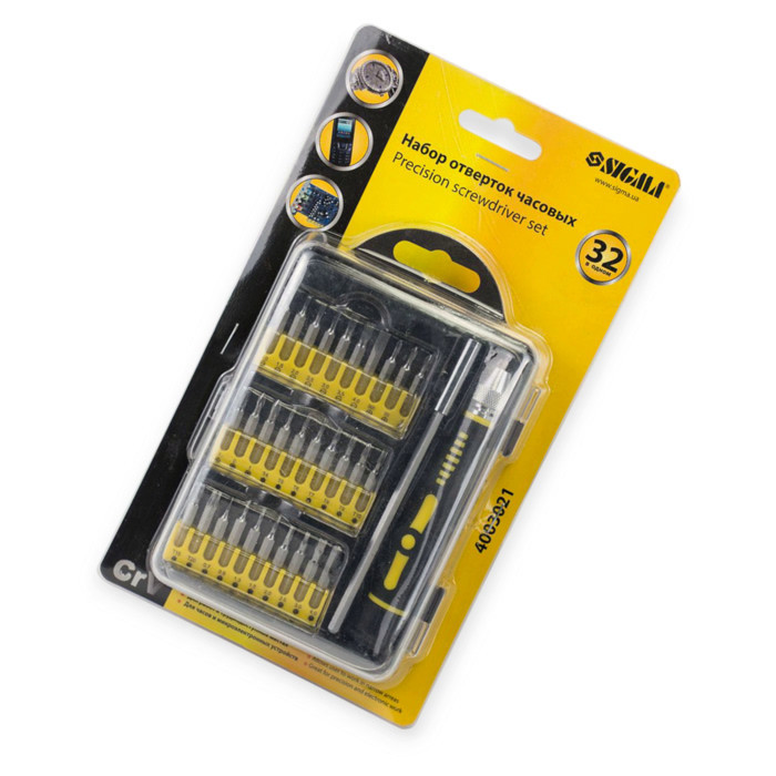 Отвертка с битами часовыми 30 бит удлинителем CrV (футляр) Мукачево - изображение 2