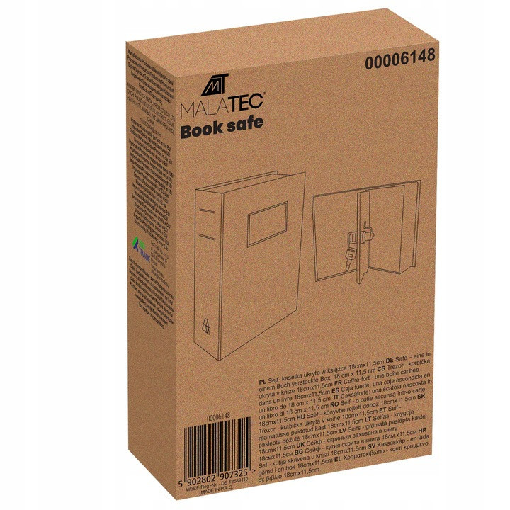 Сейф металевий у вигляді книги з 2 ключами 18х11.5 см Malatec (6148) Нововолинськ - фото 7