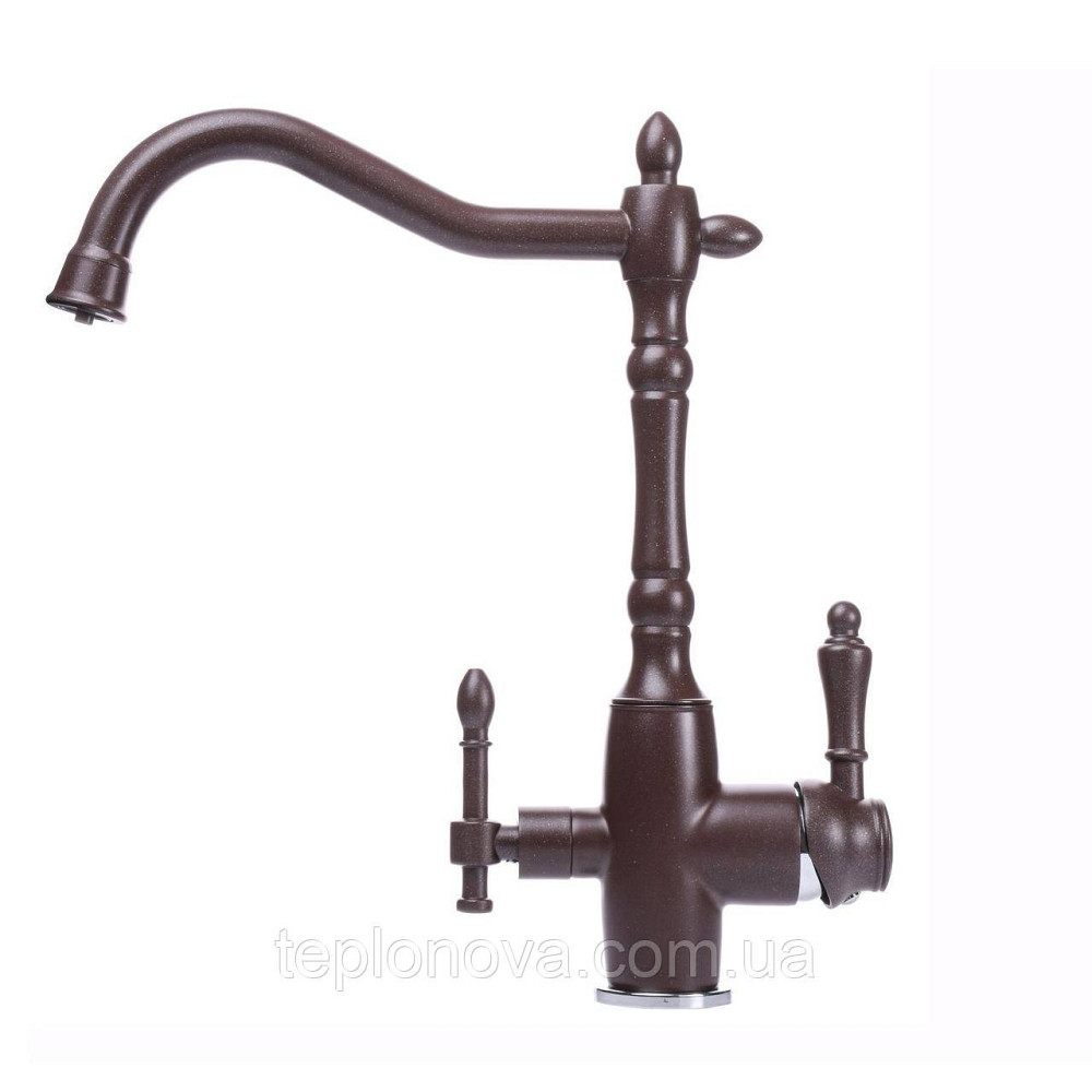 Смеситель для кухни под осмос Globus Lux LAZER GLLR-1000-6-MARONE Черновцы - изображение 1