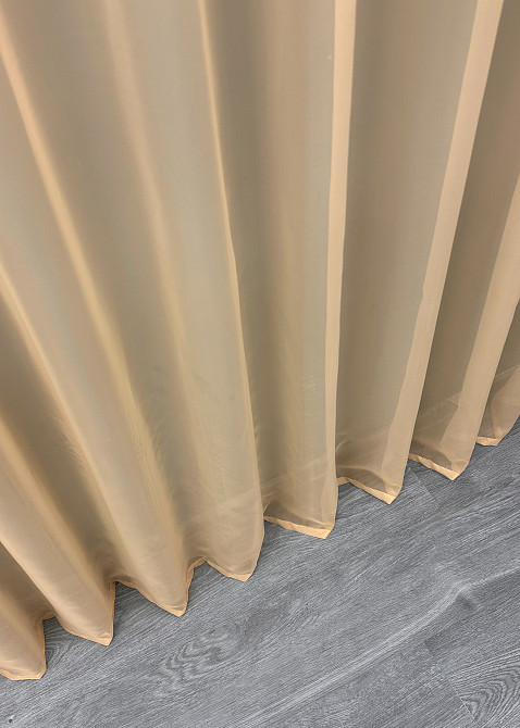 Тюль VR-Textil н134 Шифон однотонний Карамельний 400х250 см (41-101) Київ - фото 8