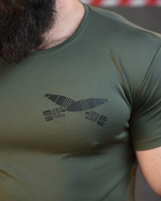 Тактическая потоотводящая футболка SABUR мина олива ВТ6561 Одесса - изображение 5