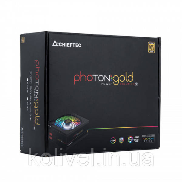БЖ 750W Chieftec PHOTON GOLD GDP-750C-RGB, 140 mm RGB Fan, >90%, Modular, Retail Box (GDP-750C-RGB) Киев - изображение 7