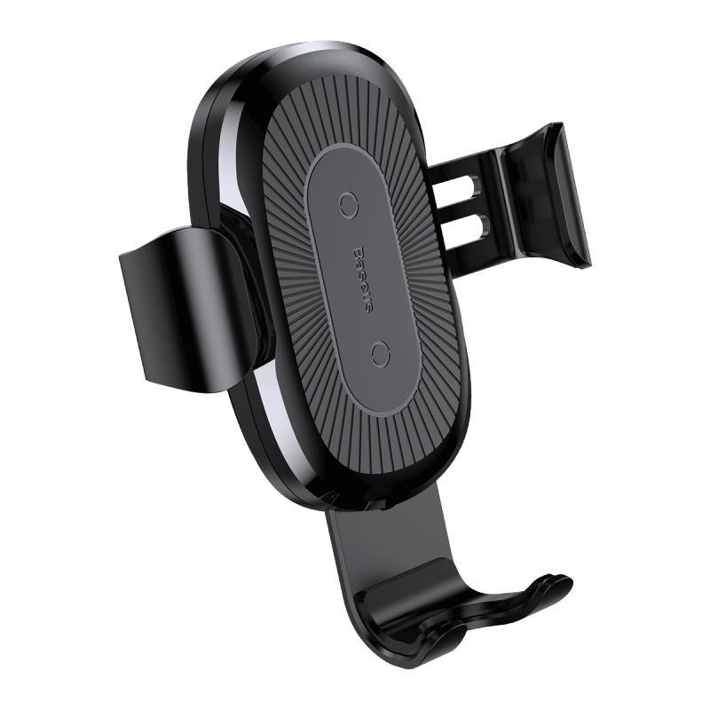 Автомобільний тримач з бездротовим зарядним пристроєм Baseus Gravity Heukji 10W WXZT-01 (Чорний) Николаев - изображение 3