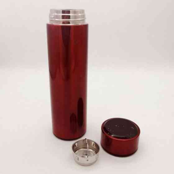 Термос с индикатором температуры 0.5 л, Красивый небольшой термос, Термокружка для автомобиля GF-70 Львов