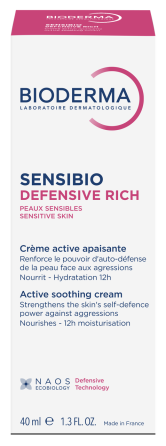 Біодерма Сенсібіо Ріш Дефенсив насичений крем Bioderma Sensibio Defensive creme riche 40 мл Дніпро