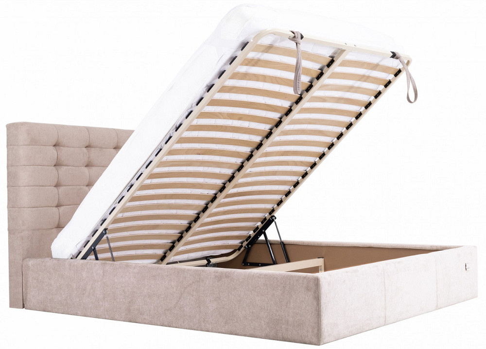 Кровать Двуспальная Erika VIP 180 х 200 см Мисти Mocco С дополнительной металлической цельносварной рамой Мокко Днепр - изображение 18