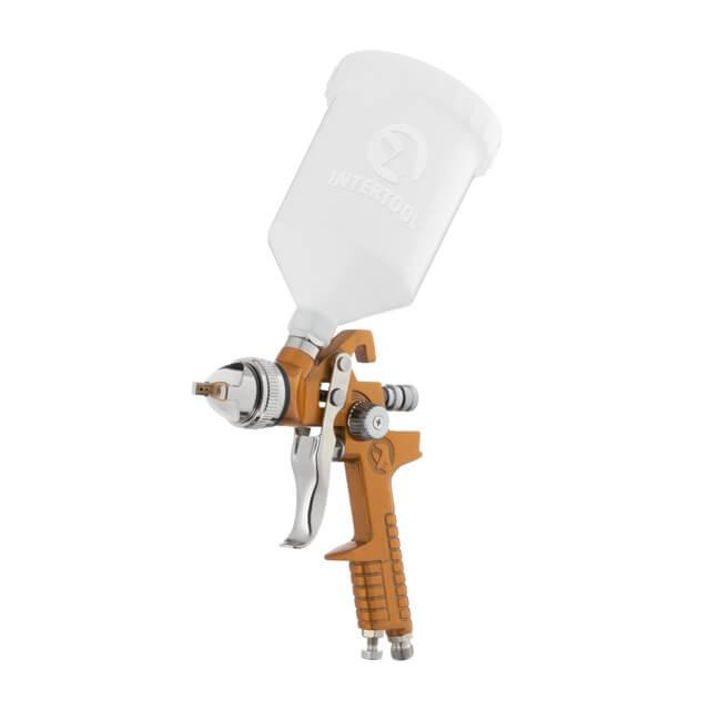 Фарбопульт пневматичний HVLP, форсунка: 1,5 мм, верхній пластиковий бачок: 600 мл, 3 бар INTERTOOL PT-0110 Київ - фото 1